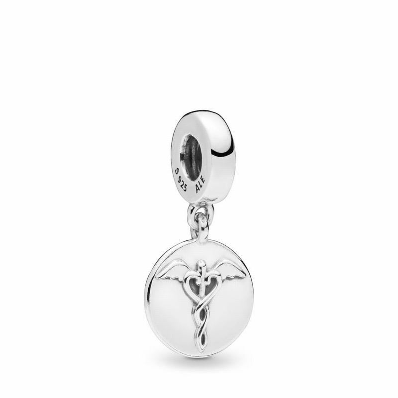 Pandora Dazzling Stethoscope Dangle Charm Ireland - Sterling Silver/Cubic Zirconia - 016587WYM